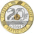 France, 20 Francs, Mont Saint Michel, 2001, Monnaie de Paris, BU, Tri-Metallic