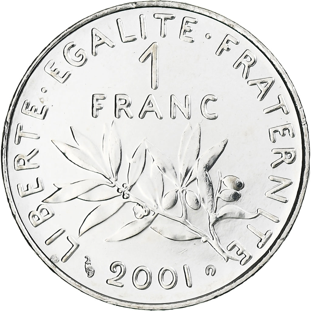 France, Franc, Semeuse, 2001, Monnaie de Paris, BU, Nickel, MS(65-70)