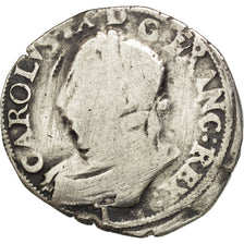 Henri III, au nom de Charles IX, Teston, 10ème type, 1575 T, Nantes, Sombart 4..