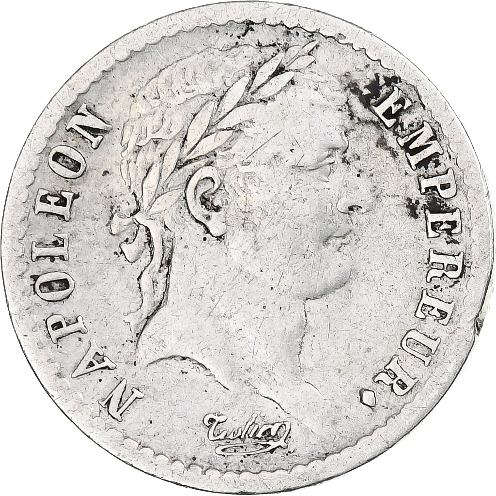 Frankrijk, Napoleon I, 1/2 Franc, 1812, Paris, FR+, Zilver, KM:691.1