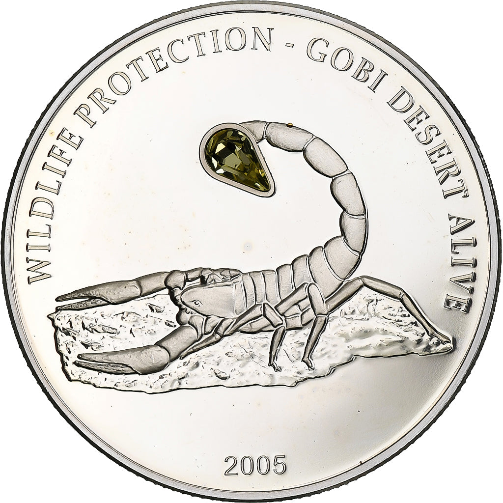 Mongolia, Endangered Wildlife, Gobi desert, 500 Tugrik, 2005, Proof, FDC