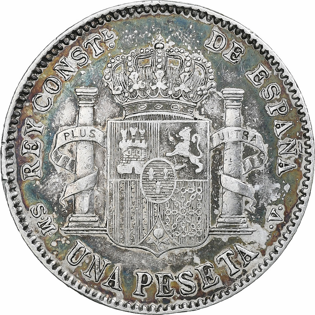 Spain, Alfonso XIII, Peseta, 1900, Madrid, Silver, EF(40-45), KM:706