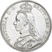 Verenigd Koninkrijk, Victoria, Jubilee Head, Crown, 1889, London, ZF+, Zilver