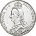 Royaume-Uni, Victoria, Jubilee Head, Crown, 1889, Londres, TTB+, Argent, KM:765