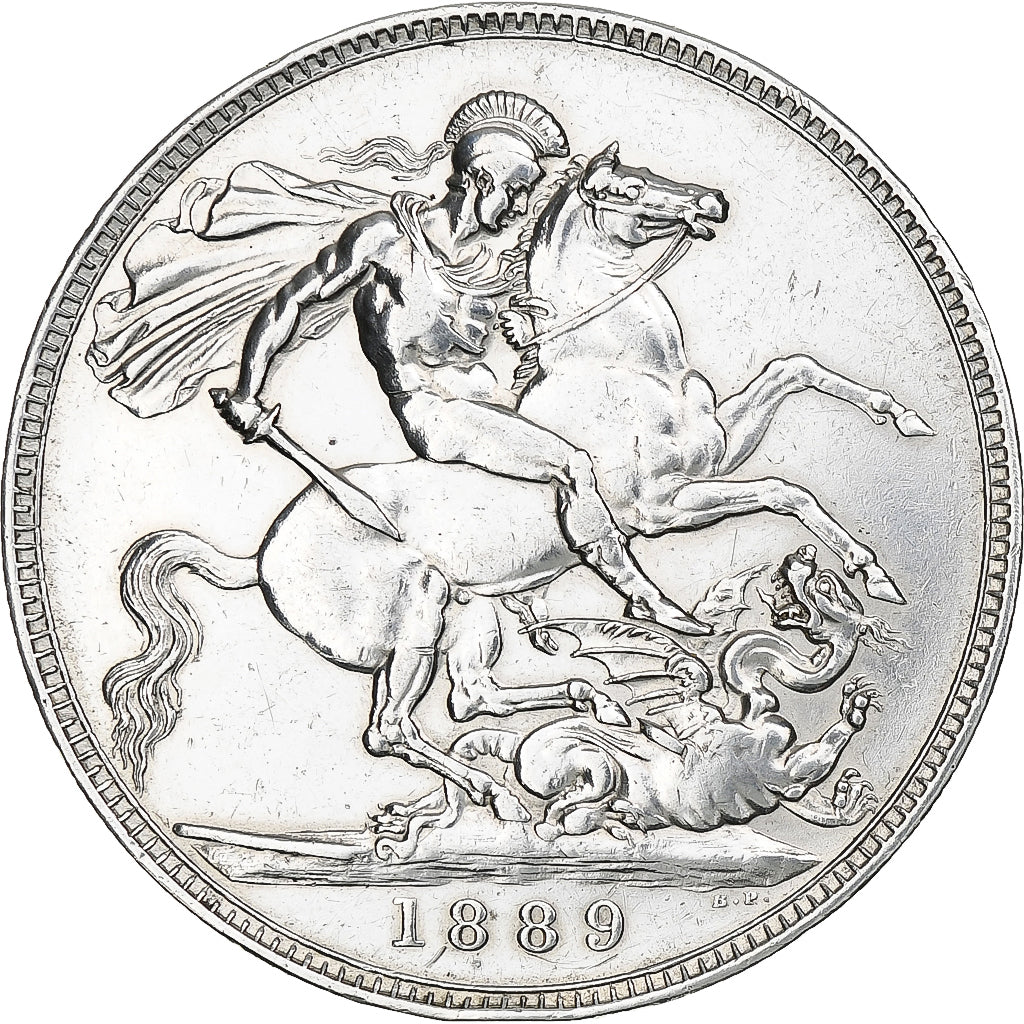 Royaume-Uni, Victoria, Jubilee Head, Crown, 1889, Londres, TTB+, Argent, KM:765