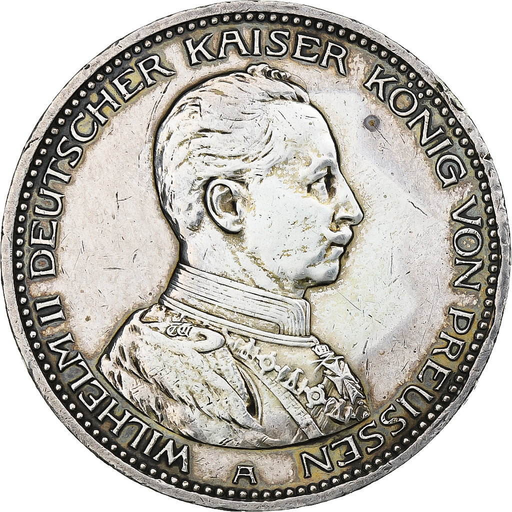 Germany, Prussia, Wilhelm II, 5 Mark, 1913, Berlin, Silver, AU(50-53)