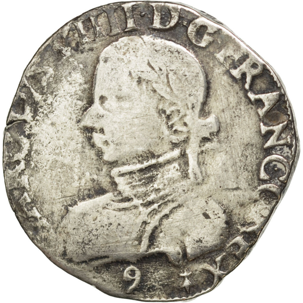 Coin, France, Teston, 1575, Rennes, VF(20-25), Silver, Sombart:4602