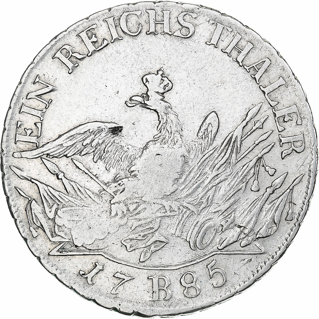 Prussia, Friedrich II, Thaler, 1785, Wroclaw, VF(30-35), Srebro, KM:332