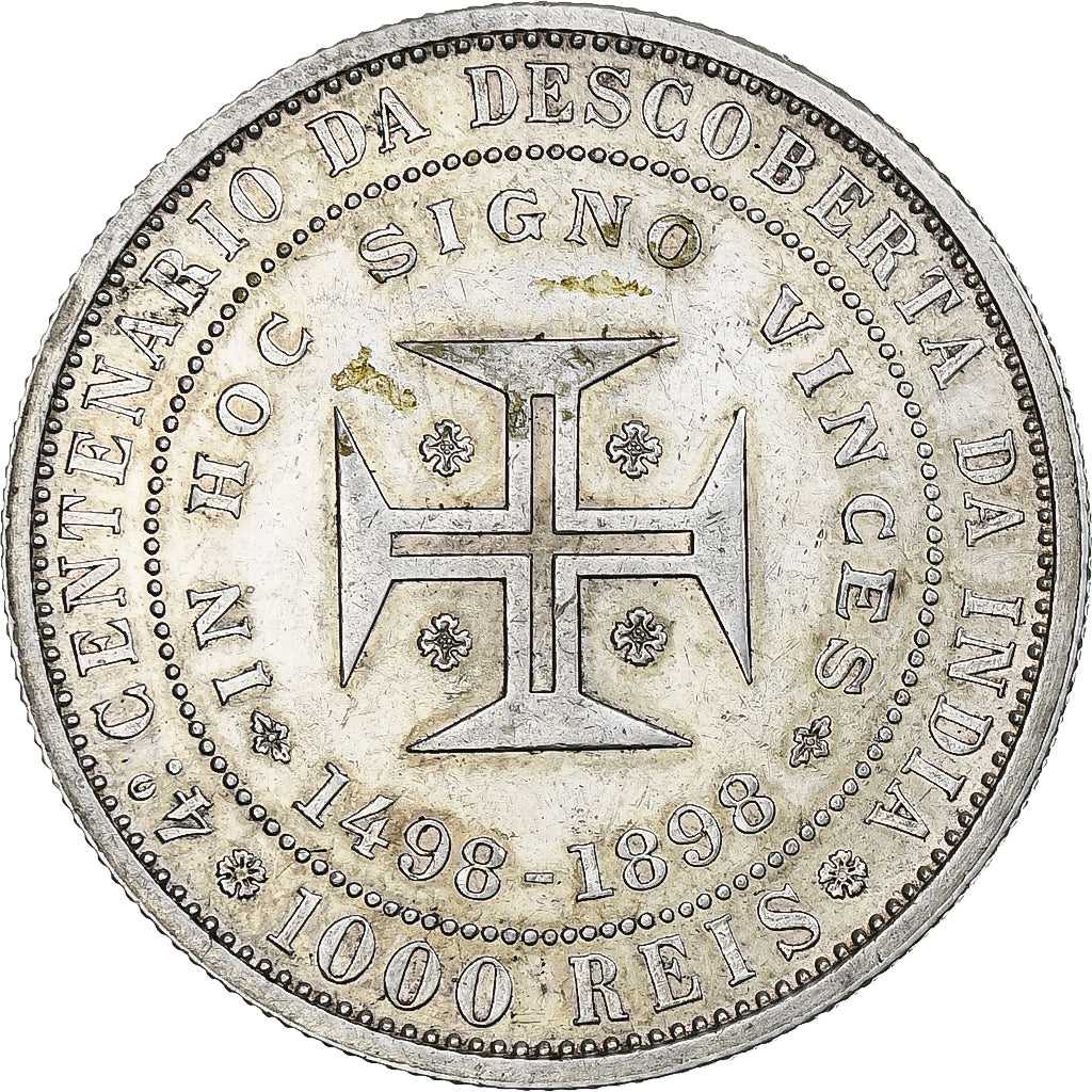 Portogallo, Carlos I, 1000 Reis, 1898, Lisbon, BB, Argento, KM:539