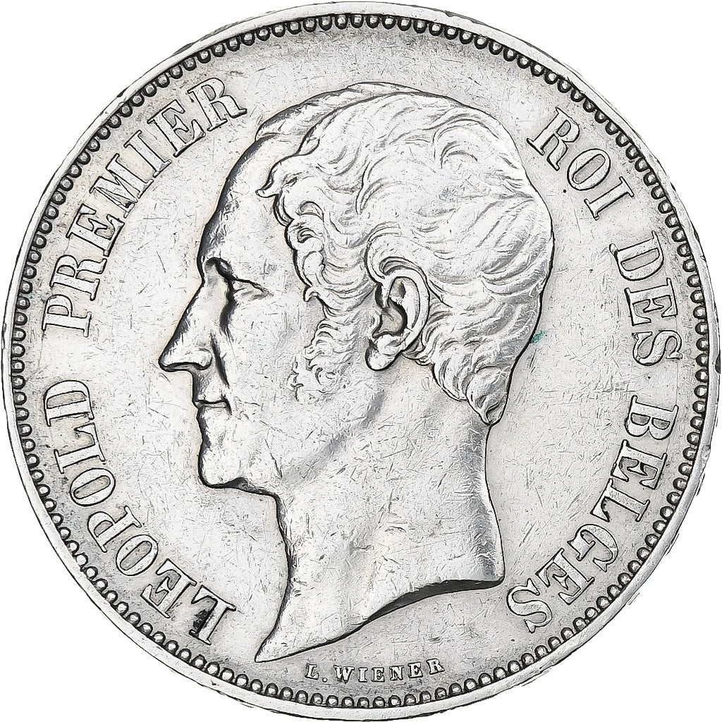 Belgium, Leopold I, 5 Francs, 1851, Brussels, Silver, EF(40-45), KM:17