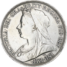United Kingdom, Victoria, Crown, 1897, London, Silver, AU(55-58), KM:783
