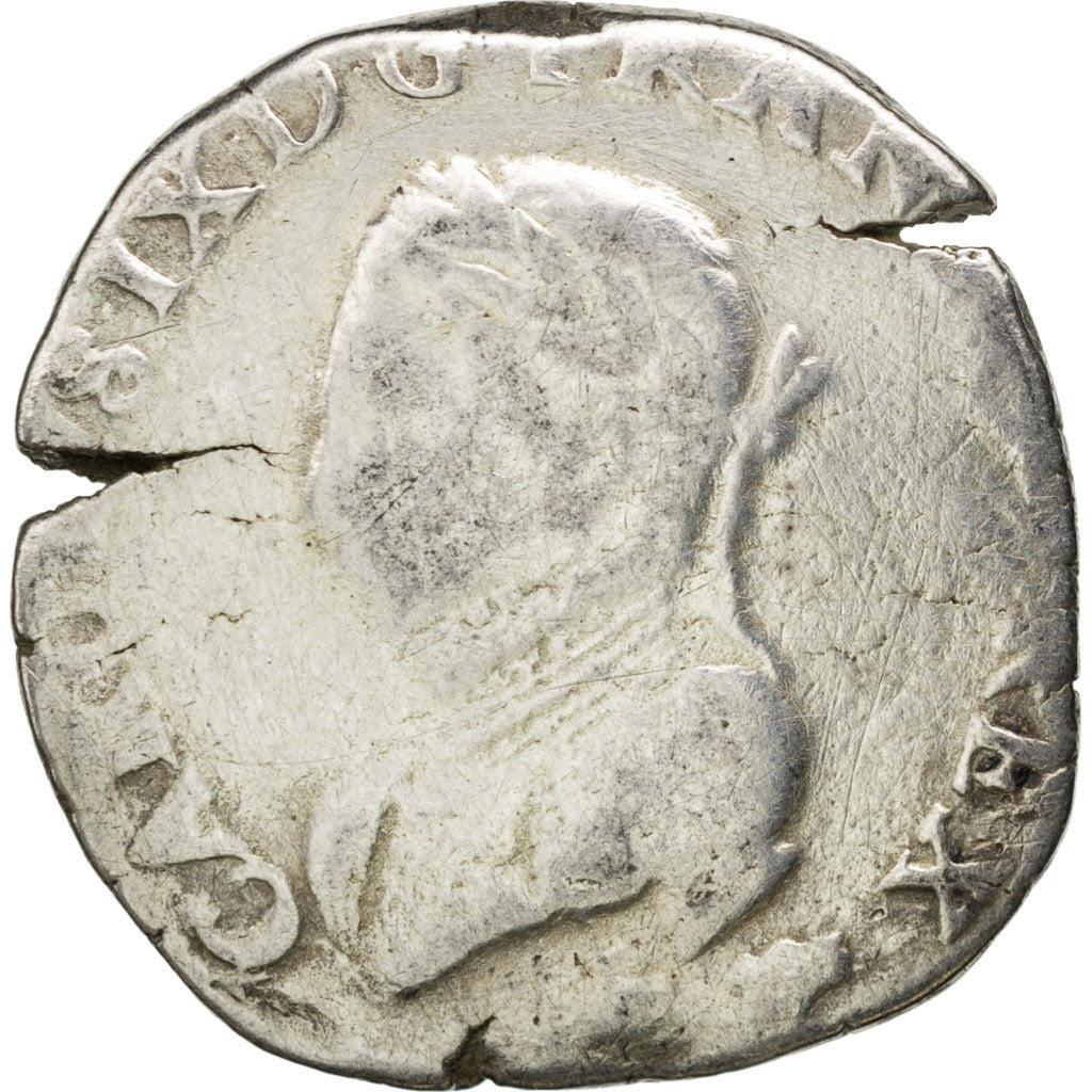 Francia, Teston, 1573, Angers, B+, Argento, Sombart:4602