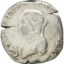 Francia, Teston, 1573, Angers, B+, Argento, Sombart:4602