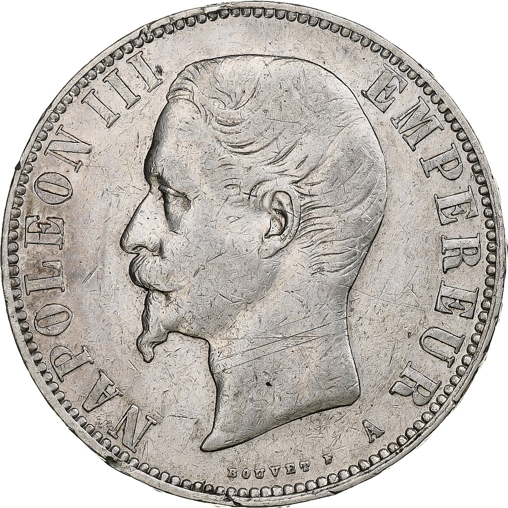 France, Napoleon III, 5 Francs, 1856, Paris, Silver, VF(30-35), Gadoury:734