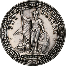 Royaume-Uni, Trade Dollar, 1929, Bombay, Argent, TTB+, KM:T5
