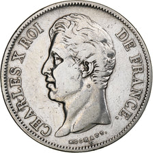 France, Charles X, 5 Francs, 1829, Rouen, Silver, VF(30-35), Gadoury:644