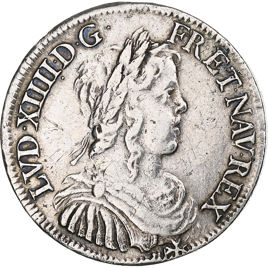 Frankreich, Louis XIV, 1/2 Écu à la mèche longue, 1650, Paris, Silber, S+
