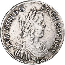 Frankreich, Louis XIV, 1/2 Écu à la mèche longue, 1650, Paris, Silber, S+