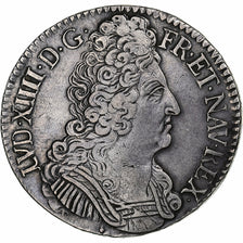 France, Louis XIV, Ecu aux 3 couronnes, 1709, Aix, Silver, EF(40-45)