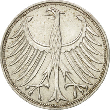 GERMANY - FEDERAL REPUBLIC, 5 Mark, 1972, Hambourg, KM #112.1, AU(50-53),...