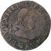 France, Louis XIII, Double Tournois, 1626, Poitiers, Copper, VF(30-35)