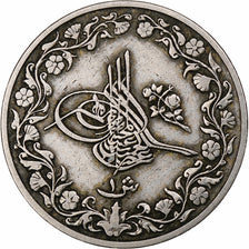 Egypt, Abdul Hamid II, Qirsh, AH 1293/1899, Copper-nickel, EF(40-45), KM:299