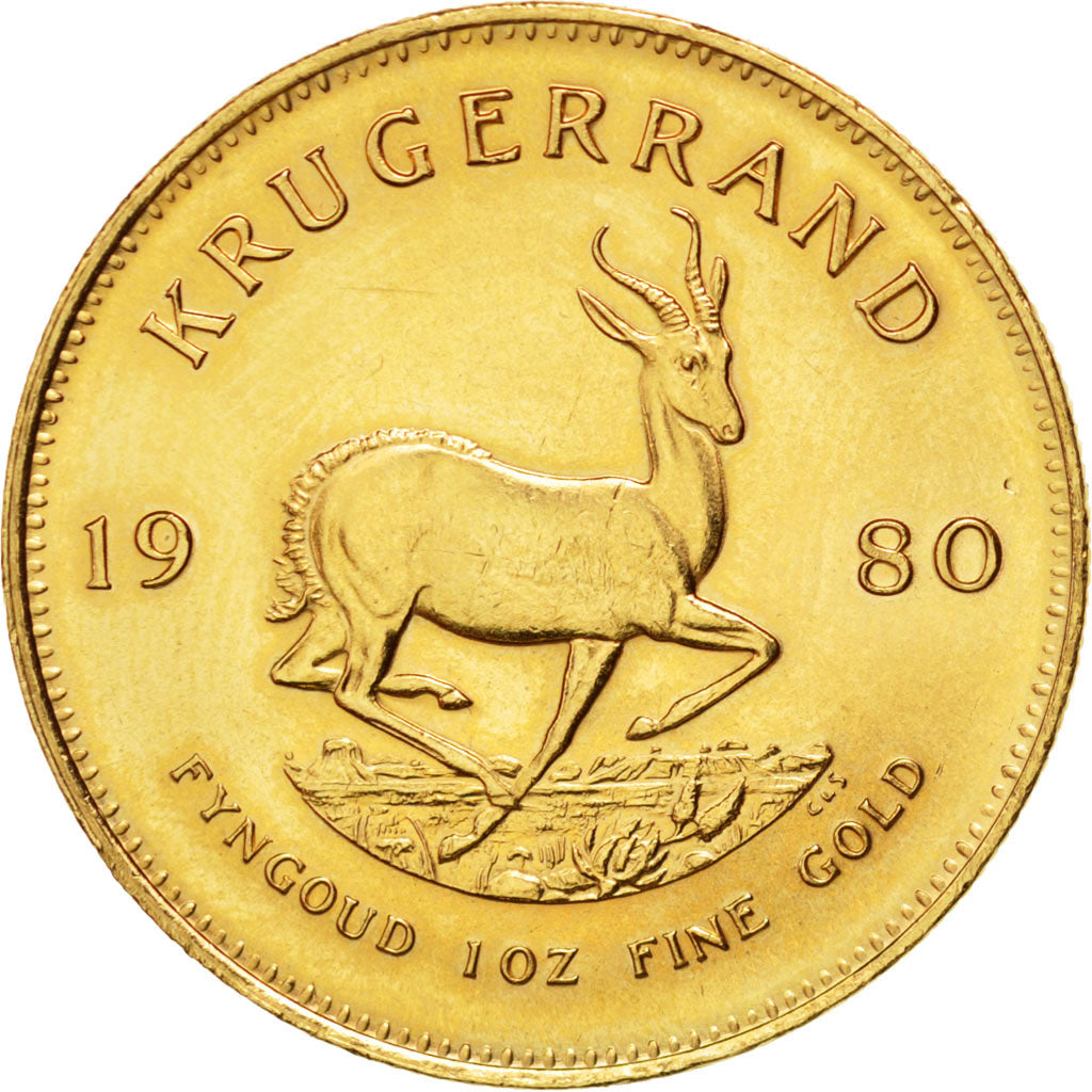 SOUTH AFRICA, Krugerrand, 1980, KM #73, MS(63), Gold, 32.7, 34.02