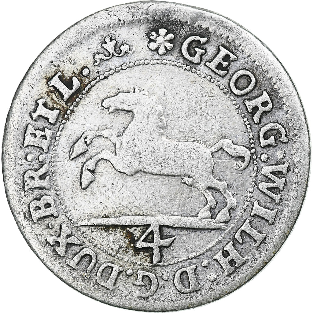 Duitsland, Braunschweig-Lüneburg-Celle, 4 Mariengroschen, Celle, Zilver, FR+