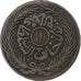 Tunisia, Abdulaziz and Muhammad III, Kharub, AH 1289/1872, Copper, VF(30-35)