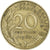 França, 20 Centimes, Marianne, 1962, Paris, Alumínio-Bronze, EF(40-45), KM:930