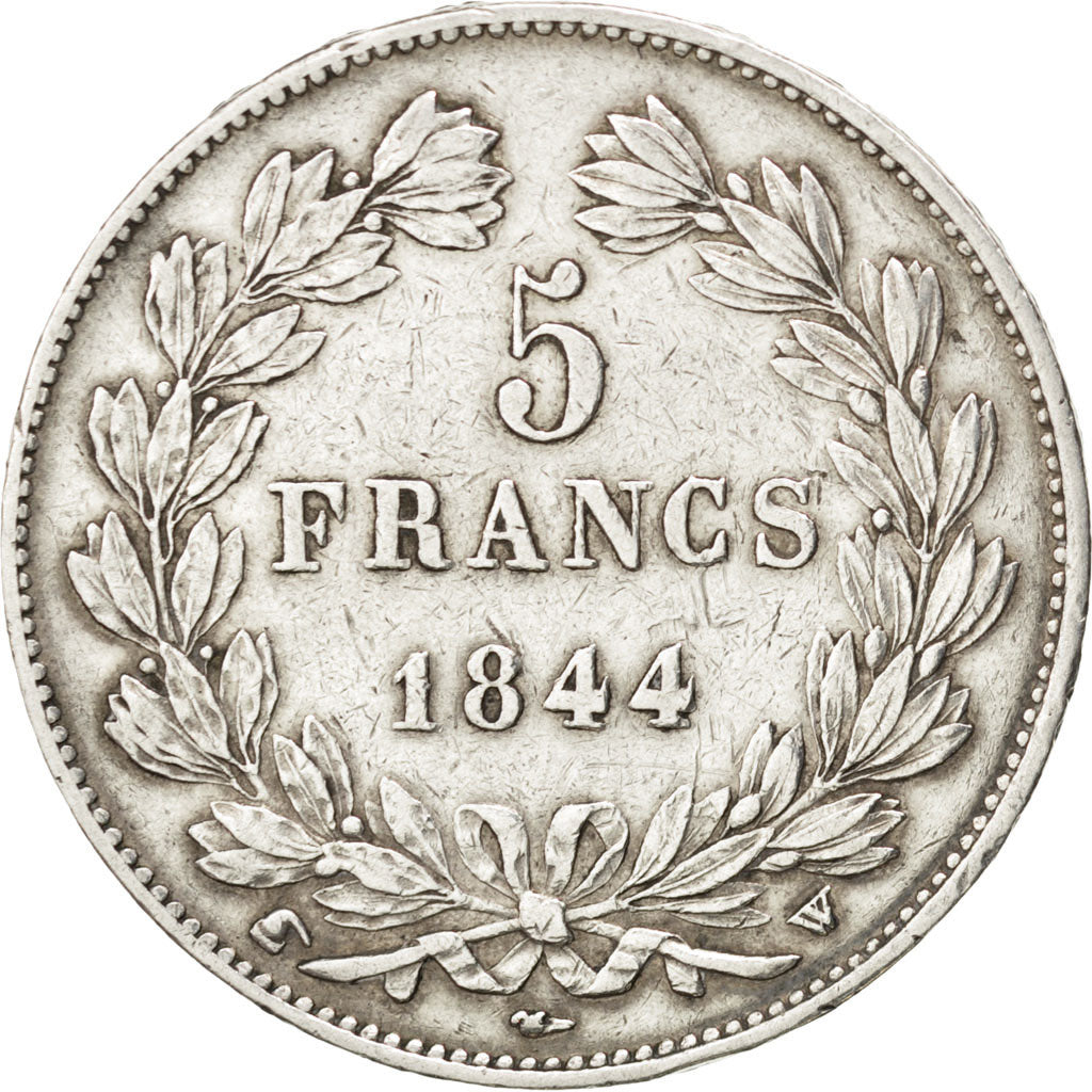 Francia, Louis-Philippe, 5 Francs, 1844, Lille, BB, Argento, KM:749.13, Gadou...