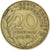 França, 20 Centimes, Marianne, 1963, Paris, Alumínio-Bronze, EF(40-45), KM:930