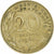 Francja, 20 Centimes, Marianne, 1964, Paris, Aluminium-Brąz, EF(40-45), KM:930