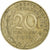 Francja, 20 Centimes, Marianne, 1966, Paris, Aluminium-Brąz, EF(40-45), KM:930