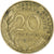 Francja, 20 Centimes, Marianne, 1967, Paris, Aluminium-Brąz, EF(40-45), KM:930