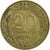 Francja, 20 Centimes, Marianne, 1970, Paris, Aluminium-Brąz, EF(40-45), KM:930