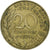 Francja, 20 Centimes, Marianne, 1971, Paris, Aluminium-Brąz, EF(40-45), KM:930