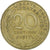 Francja, 20 Centimes, Marianne, 1973, Pessac, Aluminium-Brąz, EF(40-45), KM:930