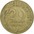 Francja, 20 Centimes, Marianne, 1974, Pessac, Aluminium-Brąz, EF(40-45), KM:930