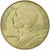 Francia, 20 Centimes, Marianne, 1977, Pessac, Aluminio - bronce, MBC, KM:930