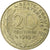 Francja, 20 Centimes, Marianne, 1989, Pessac, Aluminium-Brąz, EF(40-45), KM:930