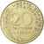 Francia, 20 Centimes, Marianne, 1990, Pessac, Aluminio - bronce, MBC, KM:930