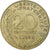 Francja, 20 Centimes, Marianne, 1992, Pessac, Aluminium-Brąz, EF(40-45), KM:930