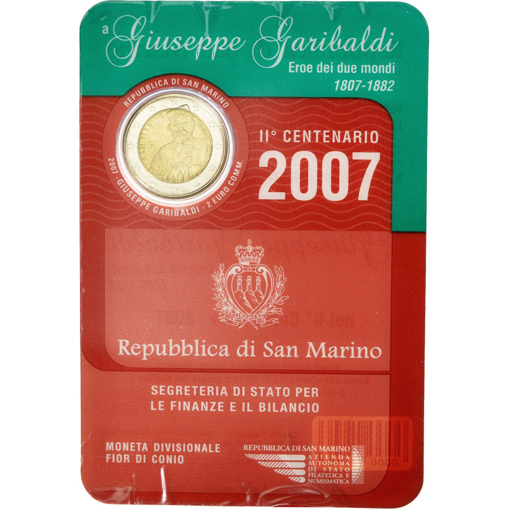 San Marino, 2 Euro, 2007, KM #481, MS(65-70), Bimetallic, 0.00