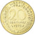 França, 20 Centimes, Marianne, 1976, Pessac, Alumínio-Bronze, MS(63), KM:930