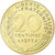 França, 20 Centimes, Marianne, 1977, Pessac, Alumínio-Bronze, MS(63), KM:930