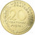 França, 20 Centimes, Marianne, 1974, Pessac, Alumínio-Bronze, MS(63), KM:930