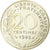 França, 20 Centimes, Marianne, 1985, Pessac, Alumínio-Bronze, MS(63), KM:930