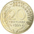 Francia, 20 Centimes, Marianne, 1990, Pessac, Aluminio - bronce, SC, KM:930