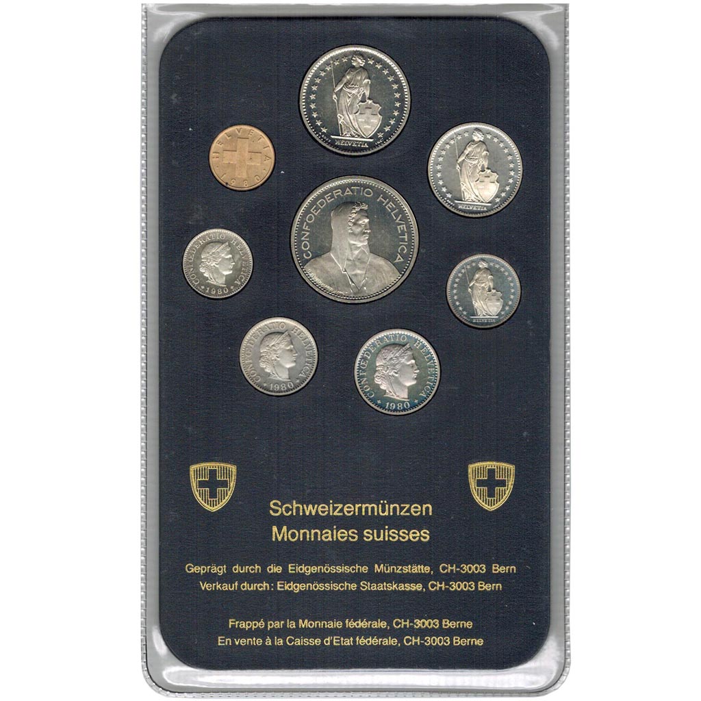 Suisse, Confédération helvétique, Série Fleurs de Coins de 1980